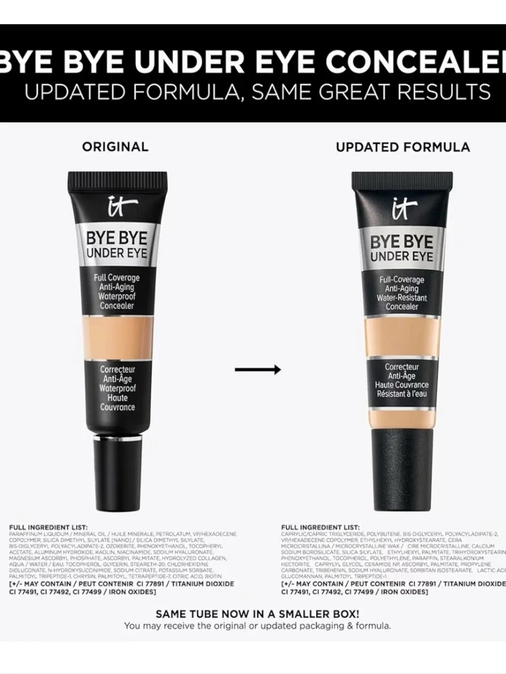 It Cosmetics Bye Bye Undereye 33.5 Tan Neutral Unopened NIB Full Coverage Makeup